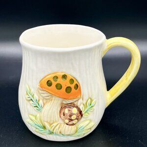 Vintage 1978 Sears Roebuck Mushroom Mug Japan Raised Relief Toadstool Retro